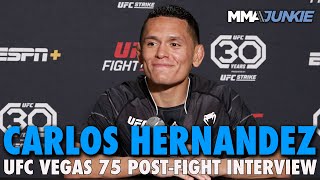 Carlos Hernandez Upset Knockout Was Overturned Due to Head Clash  UFC on ESPN 46 [upl. by Eatnuahs]