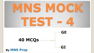 MNS CBT Mock test 4  Part 1  by florafauna23 [upl. by Aehc185]