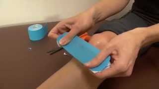 Kinesiology Taping for Runners Knee  Tape Yourself [upl. by Ayatan]