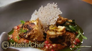 Indian Chef Vikas Khannas Chicken Tikka Masala Replication  MasterChef Australia [upl. by Enitnemelc]