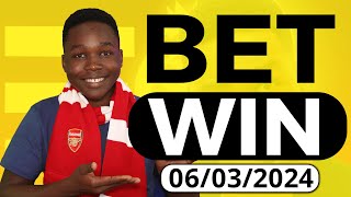 FOOTBALL PREDICTIONS TODAY 06032024 SOCCER PREDICTIONS TODAY  BETTING TIPS footballpredictions [upl. by Haraf]