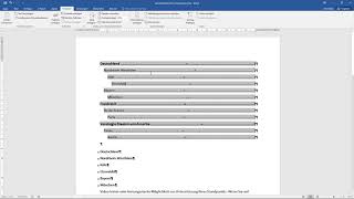 Word Inhaltsverzeichnis formatieren  Tutorial bearbeiten einrücken Einzug Absatz 04 [upl. by Artus]