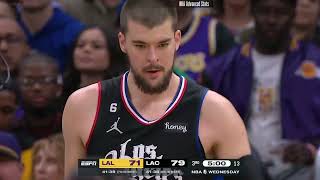 Ivica Zubac 17 pts 13 reb 2 stl vs Los Angeles Lakers  20230405 [upl. by Nylidam]