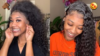 Step By Step 30 Water Wave Wig Transformation  Asteria Hair [upl. by Llerrit]