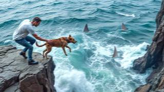 Man Pushes Dog Into Shark Infested Waters Then This Happens [upl. by Vilhelmina531]