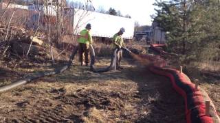 Compost Filter Sock Installation Filtrexx Siltsoxx in Pennsylvania [upl. by Durrej]