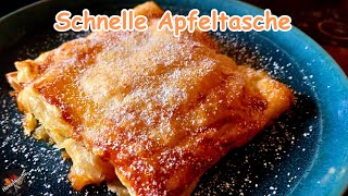 Schnelle Apfeltasche 🍎🍏 Leckere mit Apfel gefüllte Blätterteigtaschen [upl. by Krigsman848]