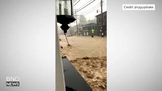 Severe flash flooding hits Ellicott City in Maryland [upl. by Feenah]