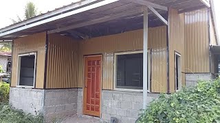 Low Cost Half Metal Cladding House Design Idea Cement amp Steel Materials Yolanda Type  Filipino [upl. by Elocyn791]