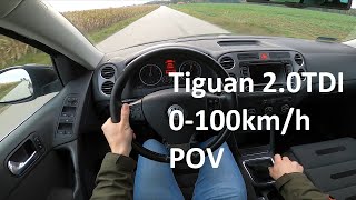 Tiguan I 09 20TDI 4motion 140hp HD 0100kmh POV Test audio Walkaround [upl. by Graf613]