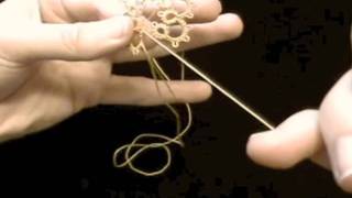 Lesson 10 How to Make a Folded Join in Tatting [upl. by Uhthna]