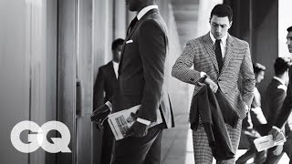 KickAss Star Aaron TaylorJohnson Wears the Best Suits for Fall 2013 — GQ Magazine [upl. by Zapot]