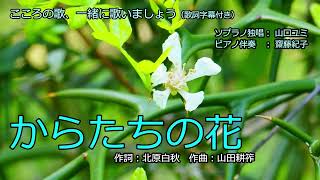 からたちの花 （歌詞字幕付き） ソプラノ独唱 山口ユミ [upl. by Weidman]