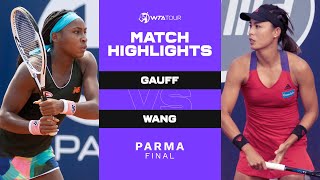 Coco Gauff vs Qiang Wang  2021 Parma Final  WTA Match Highlights [upl. by Aerua971]