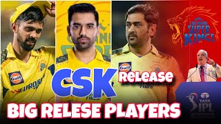 CSK relesed players ahed of ipl 2025 mega auction  csk relese players list  ipl relese player list [upl. by Natam251]