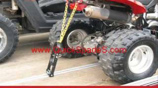 ATV Trailer Tie Down System for ATV Trailering amp Snowmobile Trailers [upl. by Nosirrag490]