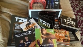 Focus T25 Workout Program OPENED BOX See What You Get [upl. by Ahsahs]