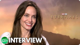 ETERNALS  Angelina Jolie Official Interview [upl. by Einnaej229]