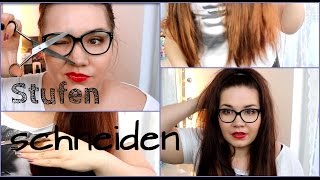 Haare selbst schneiden  Stufenschnitt DIY  PLUSSIZEBEAUTY ♥ [upl. by Tucky]