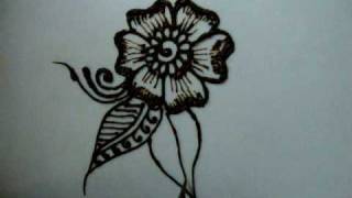 How to draw Floral Henna design for beginner [upl. by Nylia]