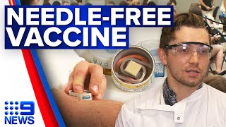 Queensland researchers to trial needlefree vaccine patches  Coronavirus  9 News Australia [upl. by Eneryc965]