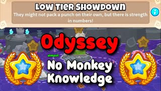 BTD6 Odyssey Hard Mode Tutorial  almost No Monkey Knowledge  Low Tier Showdown [upl. by Anedal796]