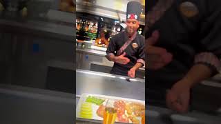 TEPPANYAKI cooking teppanyaki food chef shorts [upl. by Rafaela]