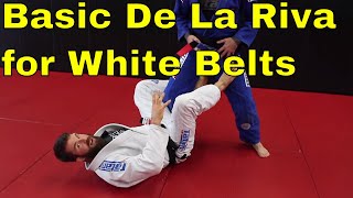 Basic De La Riva Sweep for White Belts with Position Details [upl. by Gerrald564]