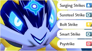 FULL STRIKE MOVES POKEMON TEAM Bolt Strike Surging Strikes Sunsteel Strike Smart Strike [upl. by Latimore245]