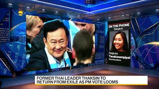 Thaksin Expected to Return From Exile as Thailand PM Vote Looms [upl. by Hterrag281]