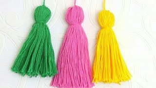 Woolen Tassel Making  Woolen kuchu Easy steps DIY [upl. by Artnoed]