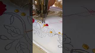 embroidery machine embroidery zigzag embroiderydesigns zigzagstitch shortvideo shorts [upl. by Yelram]