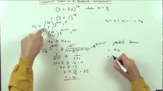 Binomial Expansion part 4  Finding the greatest term [upl. by Anaeli424]