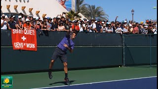 Roger Federer Serve WarmUp Analysis  Slow Motion  Practice vs Match [upl. by Nosyla]