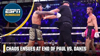 Melee ensues at the end of Logan Paul vs Dillon Danis  ESPN Ringside [upl. by Nevuer79]