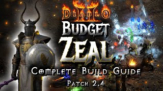 Budget Zeal 24 Paladin Complete Build Guide  Diablo 2 Resurrected [upl. by Sayre738]