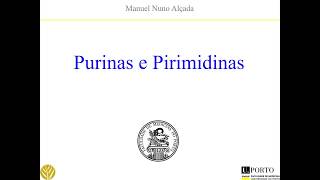 Metabolismo de Purinas e Pirimidinas  introdução [upl. by Romeon32]