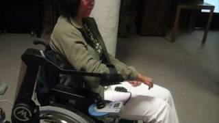 Dynamic arm support for people with muscle disease  First try out  Armon Wheelchair Armon Ayura [upl. by Hairahs]