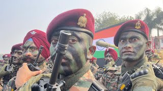 Indian Army’s Special Forces contingent marching  Army Day  Republic Day 2024  Para Commandos [upl. by Namie]