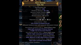 I crafted the best SSFSC vaal axe for my earthshatter juggernaut  POE Settlers 325 [upl. by Alikam359]