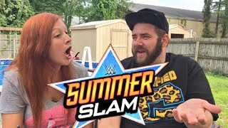 WWE SUMMERSLAM 2017 PREDICTIONS GRIM AND HEEL WIFE MAKE CRAZY BET [upl. by Brackett]