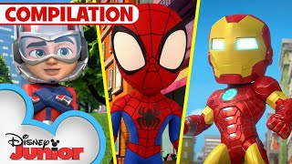 Marvels Meet Spidey and his Amazing Friends Shorts  Season 2  20 Min Compilation  disneyjunior [upl. by Maharg]