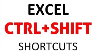 Excel Shortcuts  CTRLSHIFT Combinations to remember easily [upl. by Einimod]