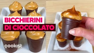 Bicchierini di cioccolato un modo sfizioso e goloso per servire la crema di caffè [upl. by Anihcak807]