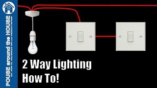 How to wire a 2 way light switch 2 way lighting explained Light switch tutorial [upl. by Ahsyia]