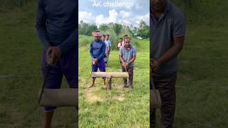 Wood slicing challenge between two men woodchopping wood woodcutting challenge [upl. by Ikir]