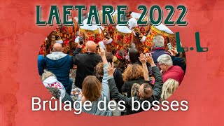 Laetare La Louvière 2022  clôture brûlage des bosses [upl. by Ardnat]