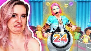 SIMS 4 100 BABY CHALLENGE IN 24 HOURS [upl. by Akirderf]