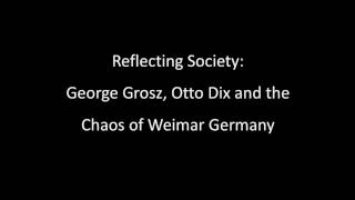 HOW ARTISTS SEE  Grosz amp Dix Lecture 5 of 5 Prof Ian Aaronson [upl. by Akiwak]