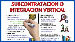 ¿Qué es la SUBCONTRATACION o OUTSOURCING 💼  Economía de la empresa 2º Bachillerato 34 [upl. by Wynny]